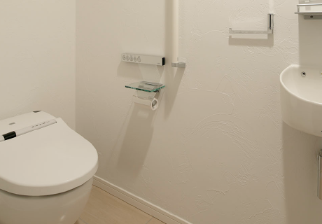 健康な塗り壁材ダイアトーマスの例：トイレ
